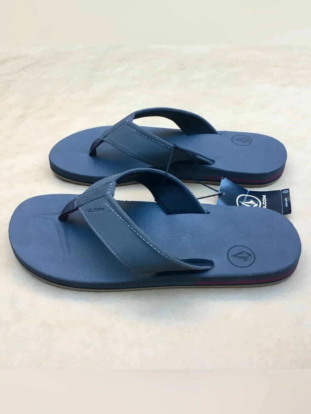 Volcom .• Victor Flip Flop Sandals in Grey Size 7 7.5 8